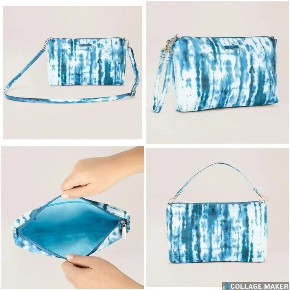 JuJuBe Be Quick Simply Shibori Bag Pouch Clutch Denim Blue Japanese Tie Dye NEW